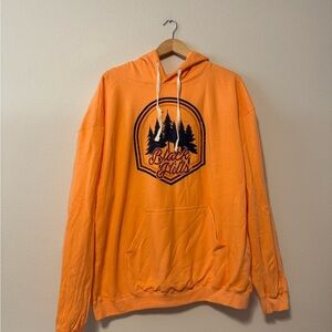 Tultex Vibrant Orange Hoodie with Black Graphic